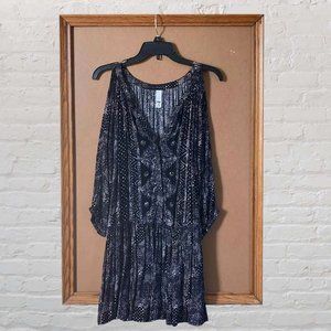 Tokyo Darling Black Dress with Cold Shoulder Size M